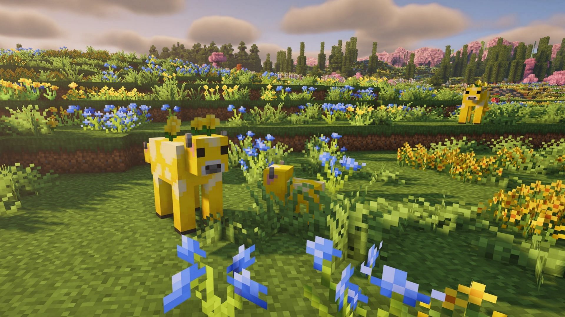 Mooblooms were initially in Minecraft Earth and later lost in mob vote (Image via CurseForge/Faboslav)