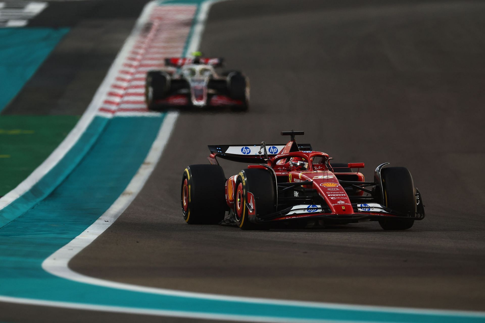 Charles Leclerc of Monaco driving the (16) Ferrari SF-24 on track during the F1 Grand Prix of Abu Dhabi - Source: Getty