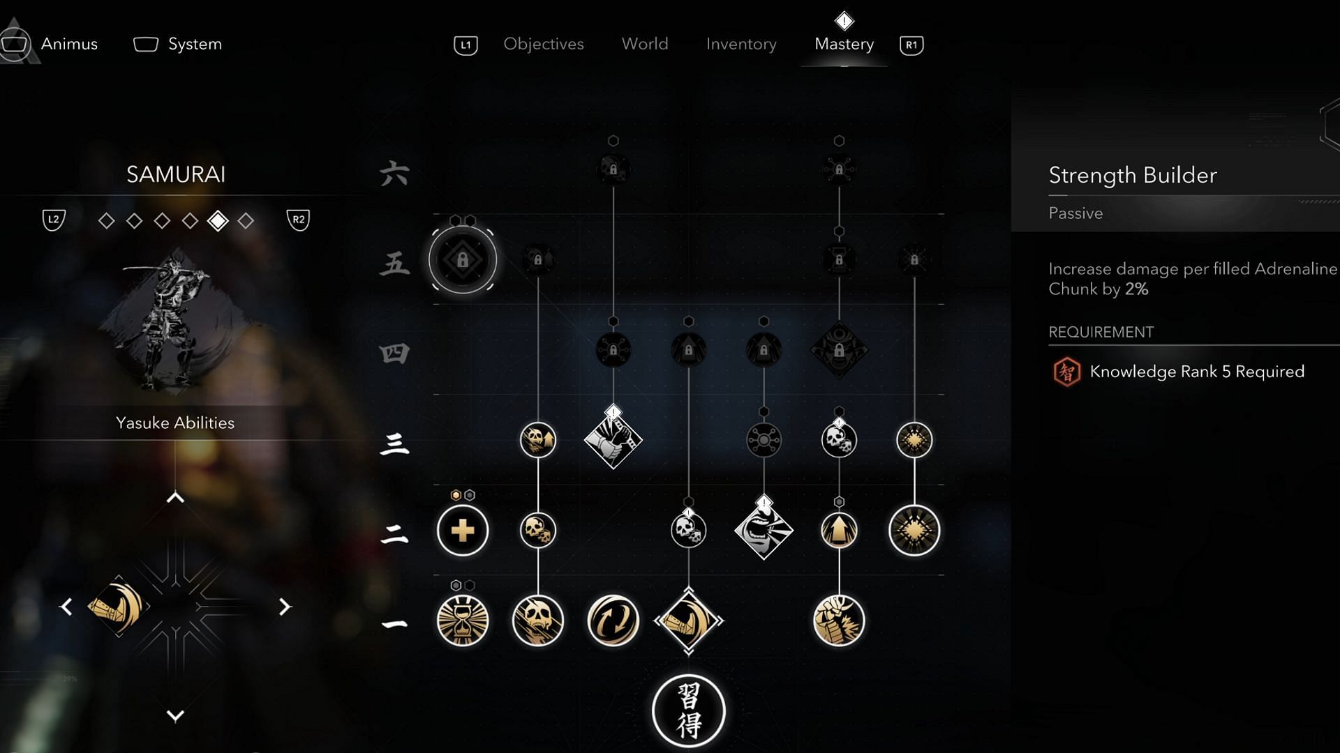 Unlocking different abilities in Mastery impacts the gameplay (Image via Ubisoft)