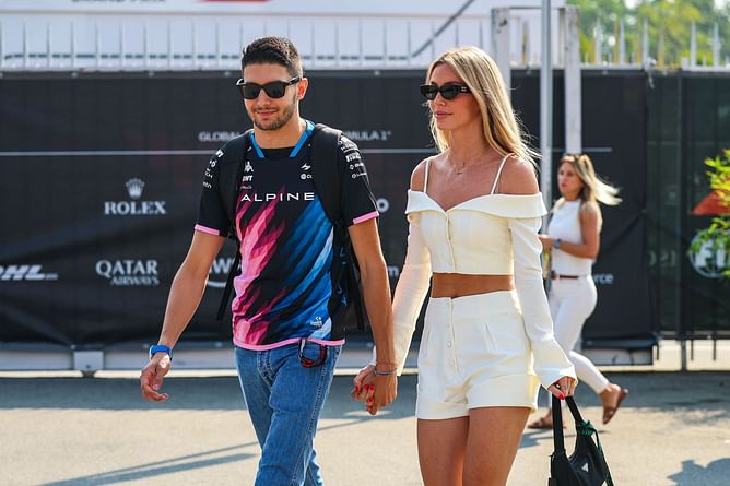 Esteban Ocon’s girlfriend drops 3-word reaction to her stunning black dress