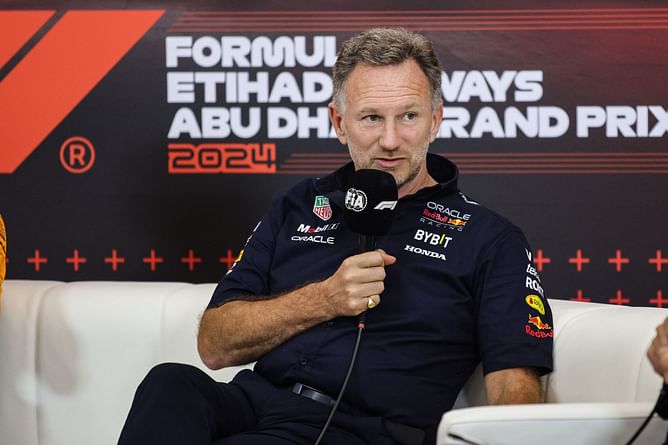 Watch: When Christian Horner flaunted a Riccardo Patrese tribute helmet as he tested a Red Bull at Goodwood festival of speed