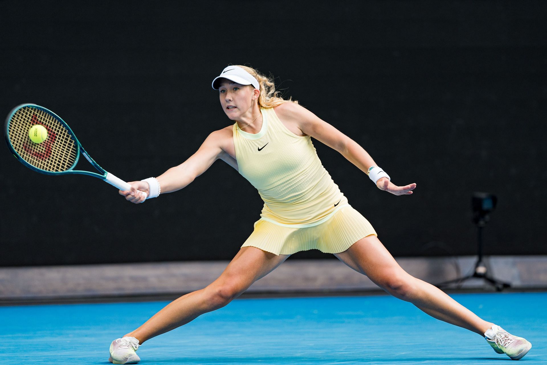 Mirra Andreeva at the 2024 Australian Open. (Source: Getty)