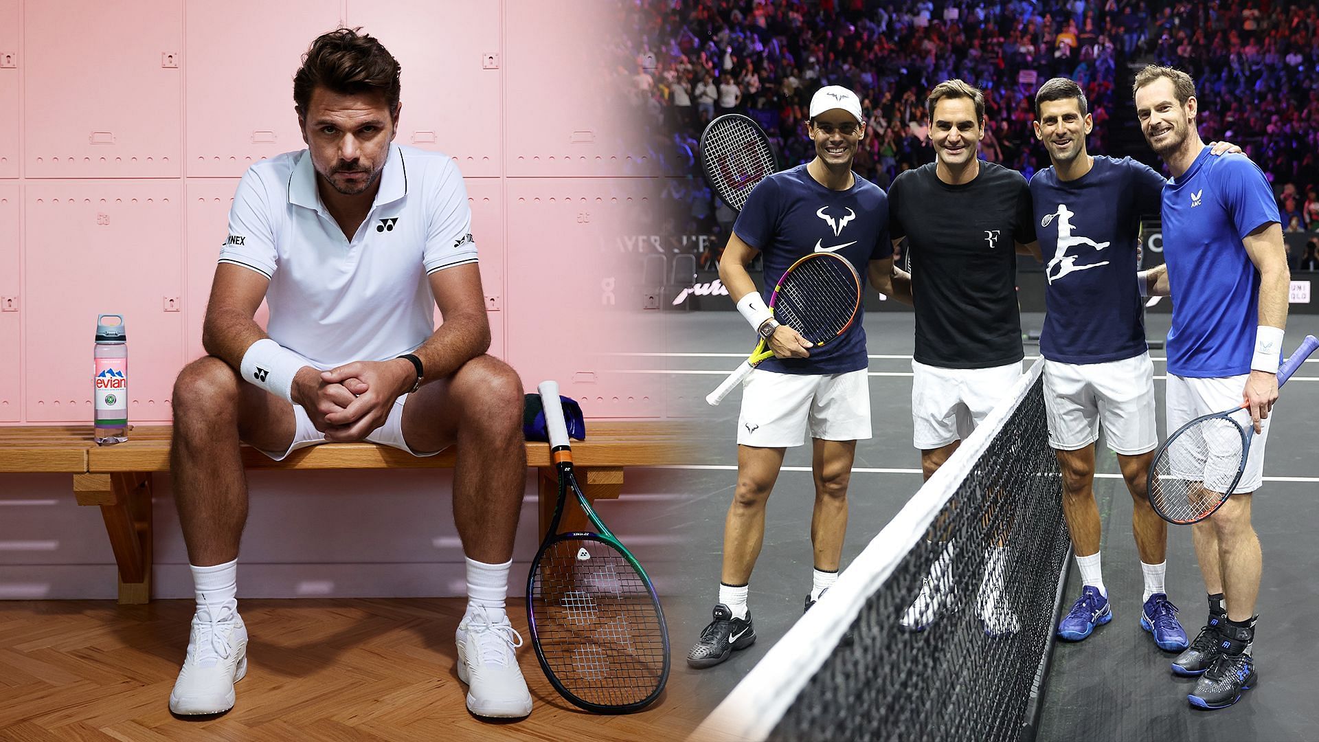 Stan Wawrinka with the Big Four. Source: Getty