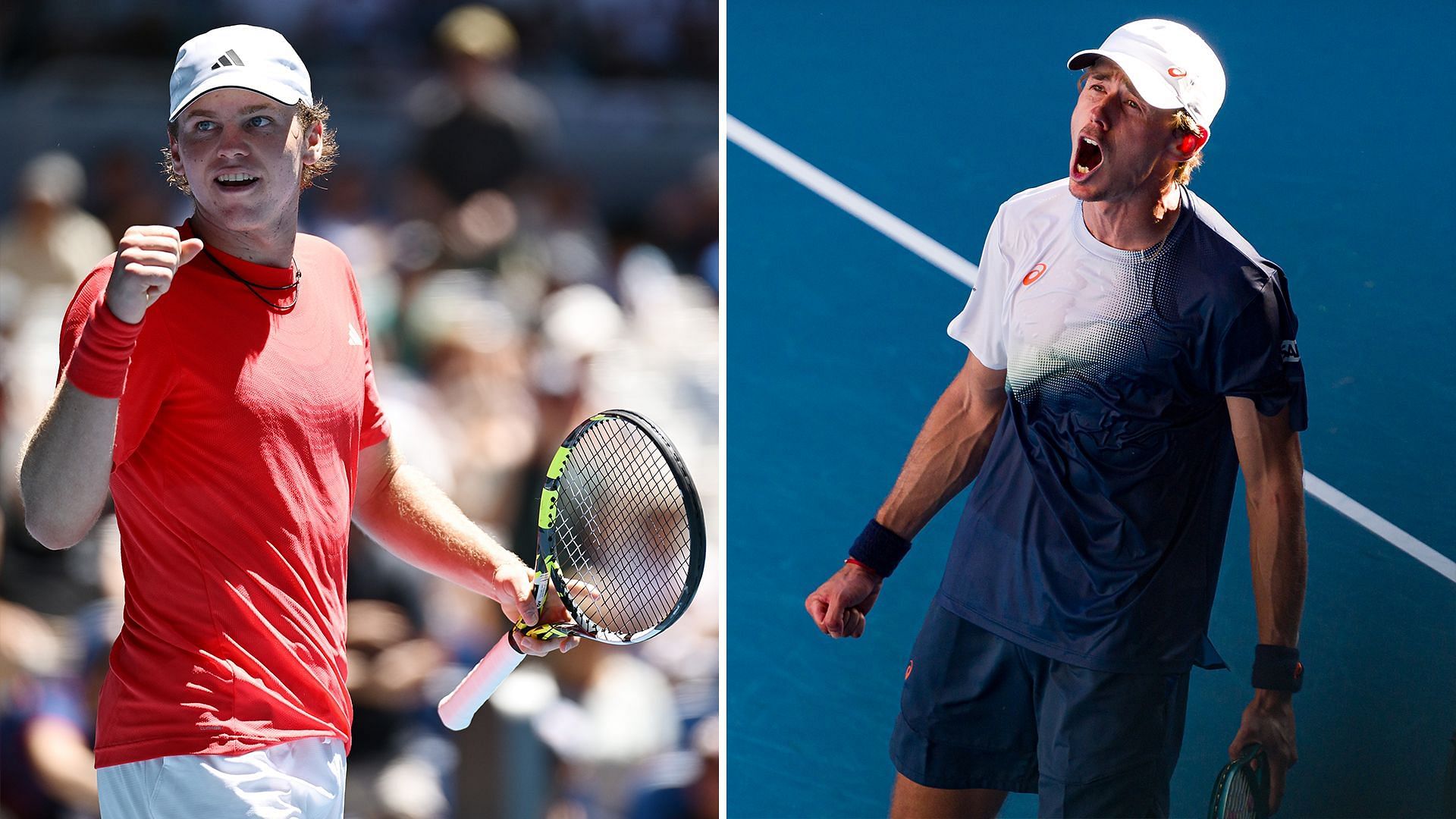 Alex Michelsen will take on Alex de Minaur for a spot in the quarterfinals of the Australian Open 2025. (Photos: Getty)