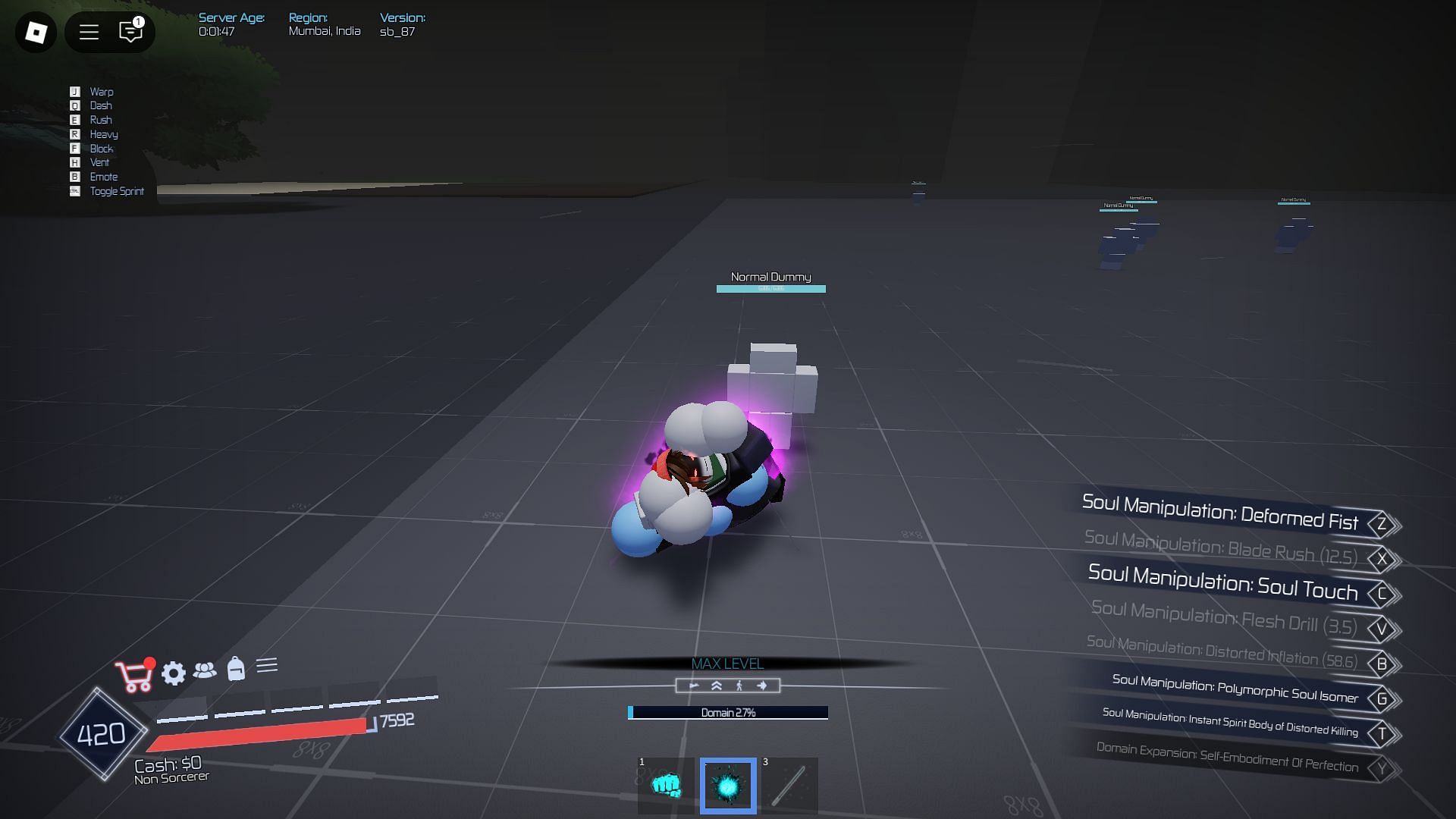 Soul Manipulation in action (Image via Roblox)