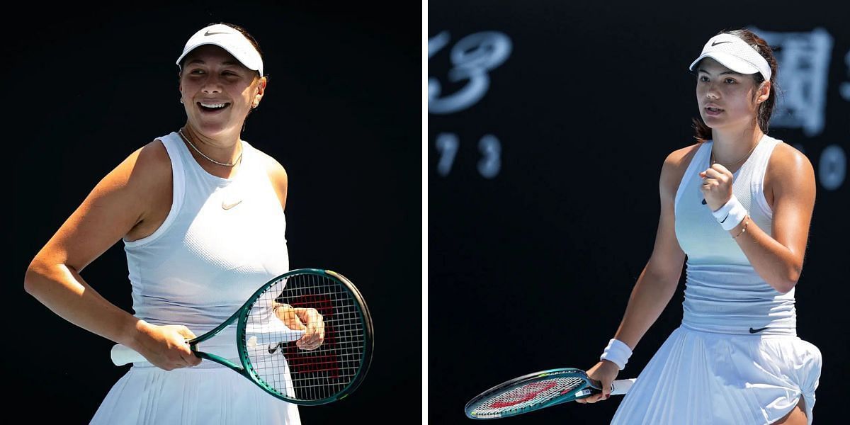 Amanda Anisimova and Emma Raducanu. Source: Getty