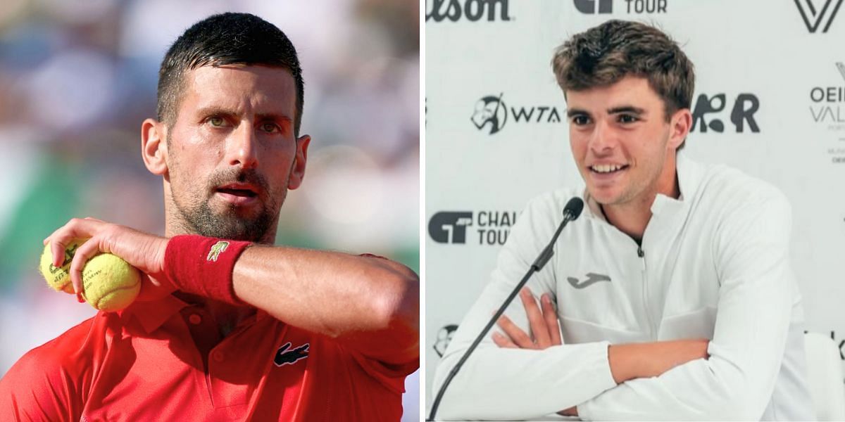 Novak Djokovic (L) &amp; Jaime Faria (R) [Image Source: Getty Images; Instagram/@jaime_faria_]