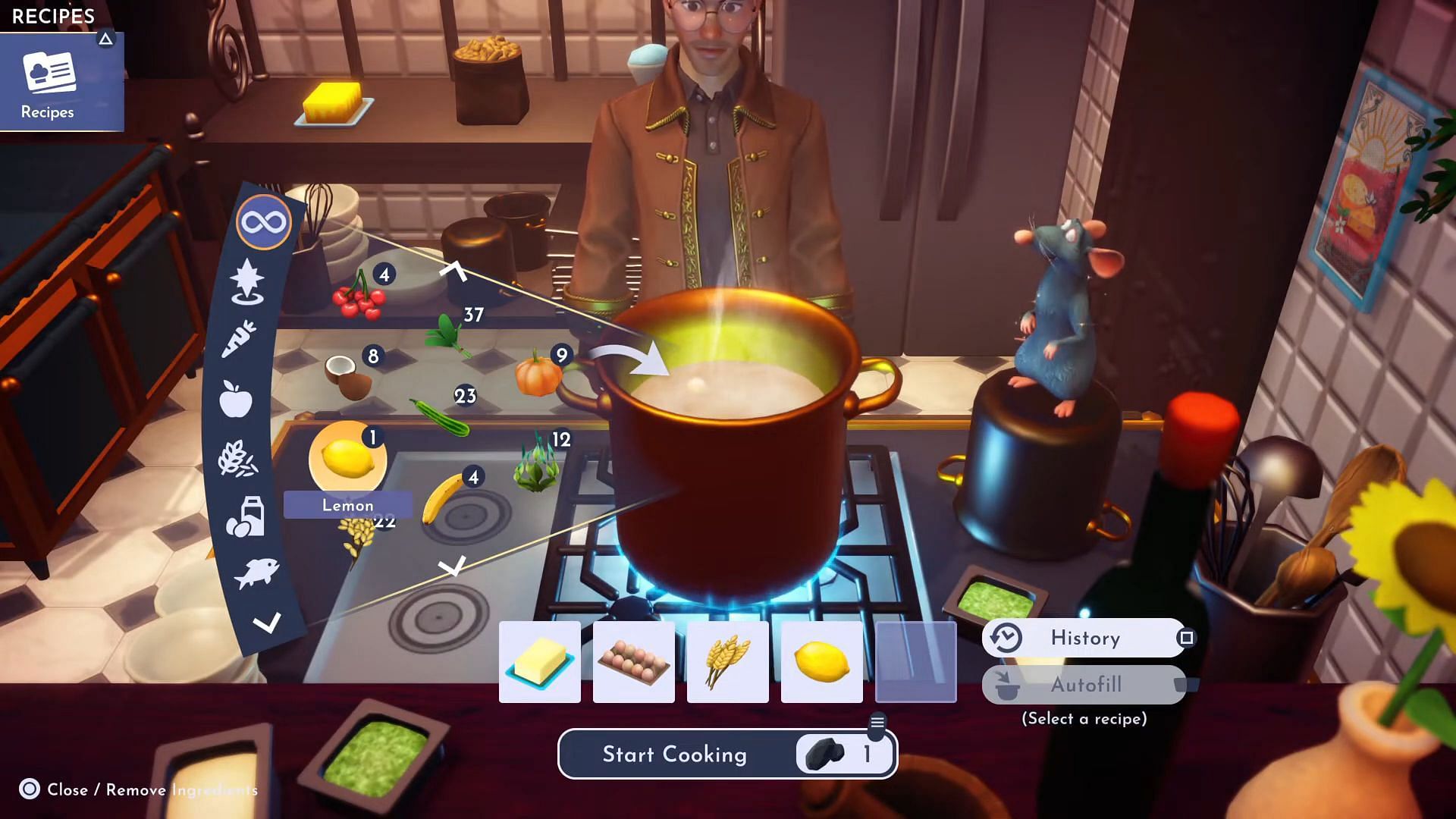 Take the ingredients back to the Cooking Station (Image via Gameloft || YouTube/@Greymane Gaming)