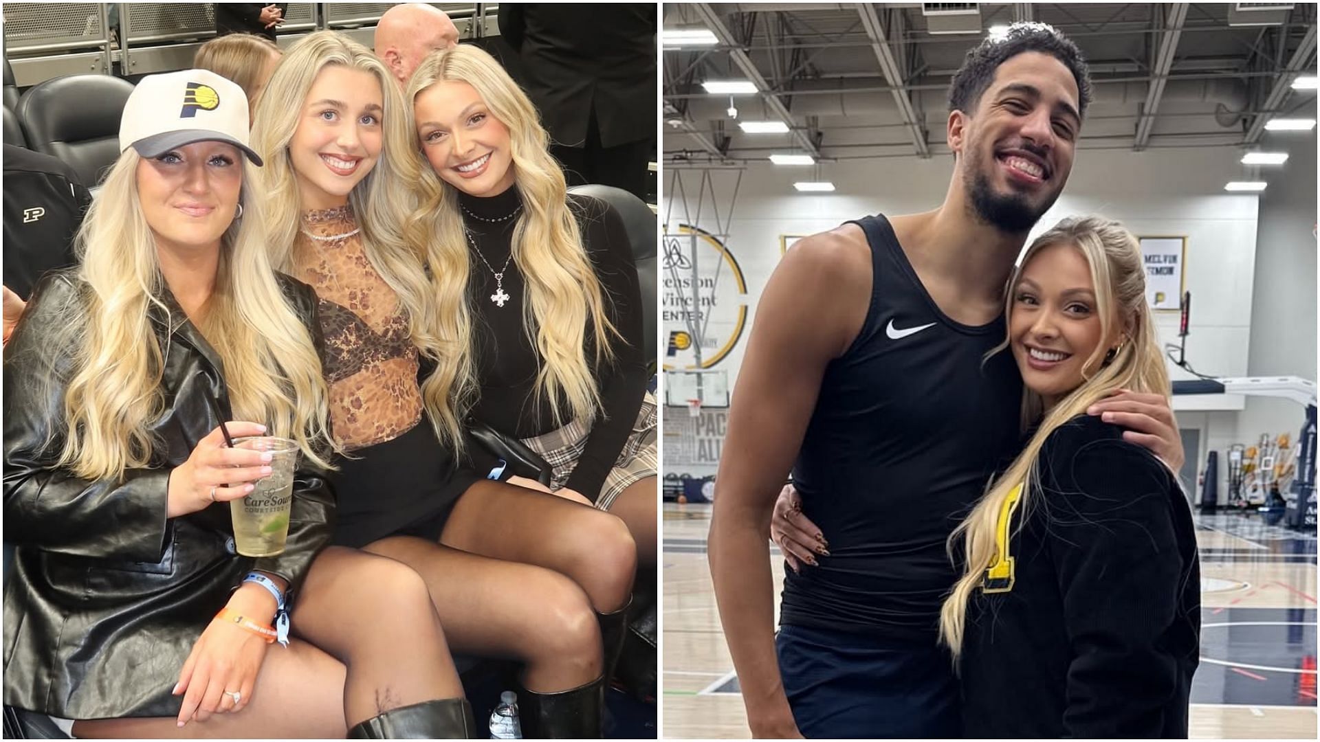 Tyrese Haliburton GF Jade Jones cheers for beau courtside with 