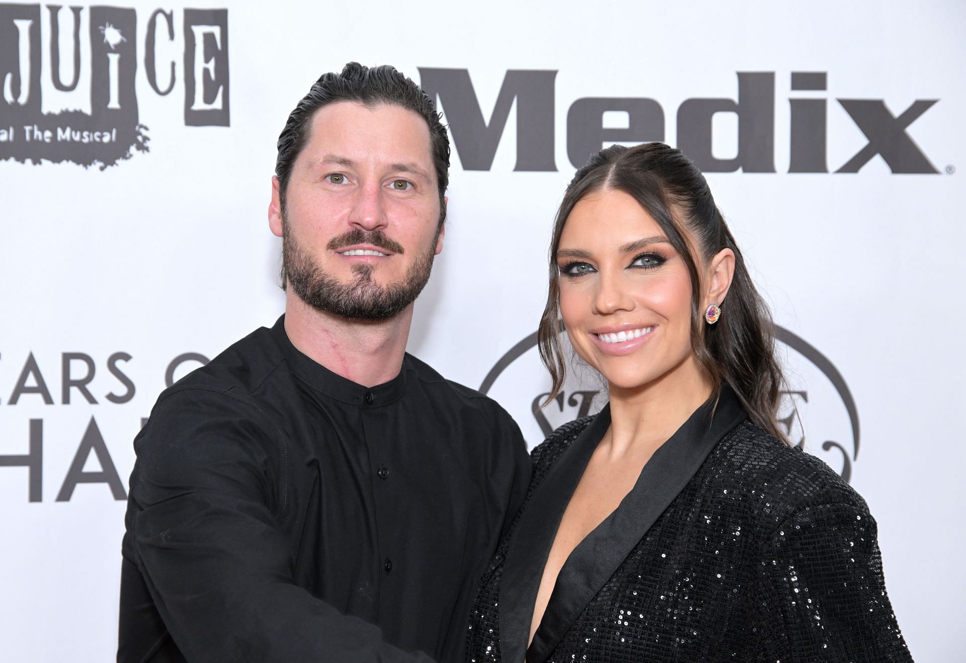 Jenna Johnson and Val Chmerkovskiy at the 70th Annual Boomtown Gala (Photo by Michael Tullberg/Getty Images)