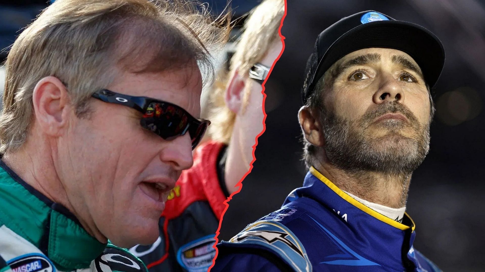 Kenny Wallace (L) gives his take on Jimmie Johnson