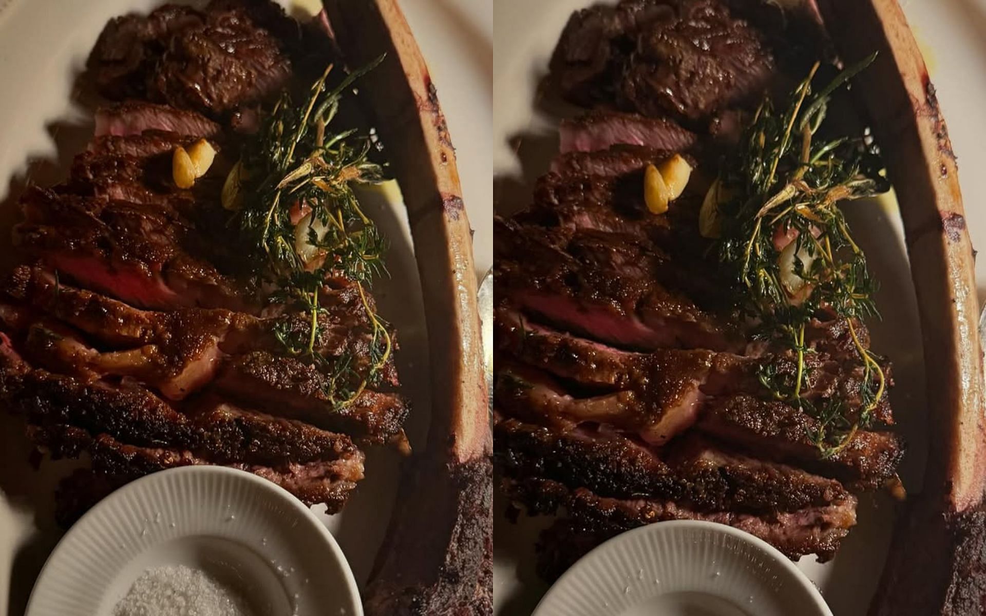 Screenshots of Joe Rogan&#039;s dinner. [Images courtesy: @joerogan on Instagram]