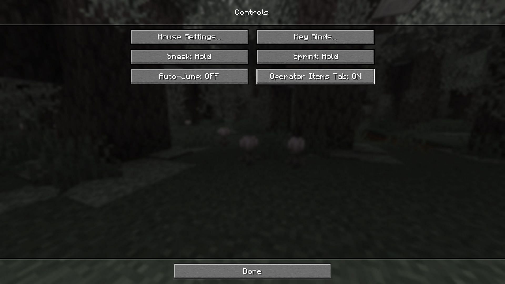 The operator utilities tab toggle will be present in control settings (Image via Mojang Studios)