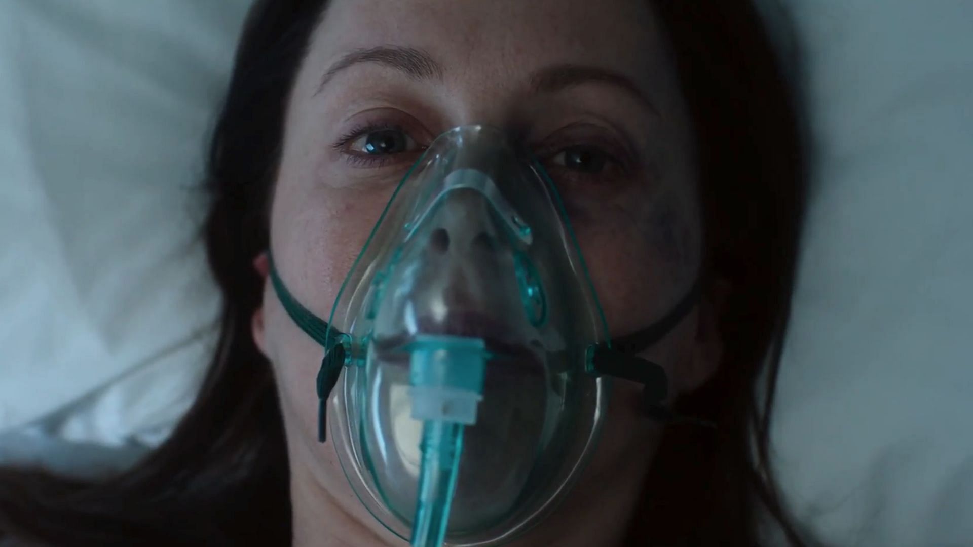 Olivia wakes up from a coma (Image via AMC+)