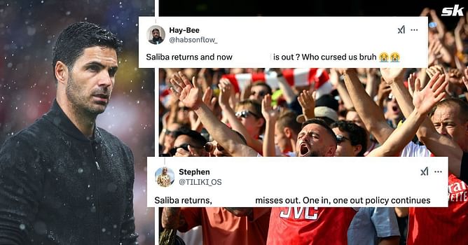 “Who cursed us bruh”, “One in, one out” - Arsenal fans worried as star player misses out on Wolves clash after William Saliba returns to line-up