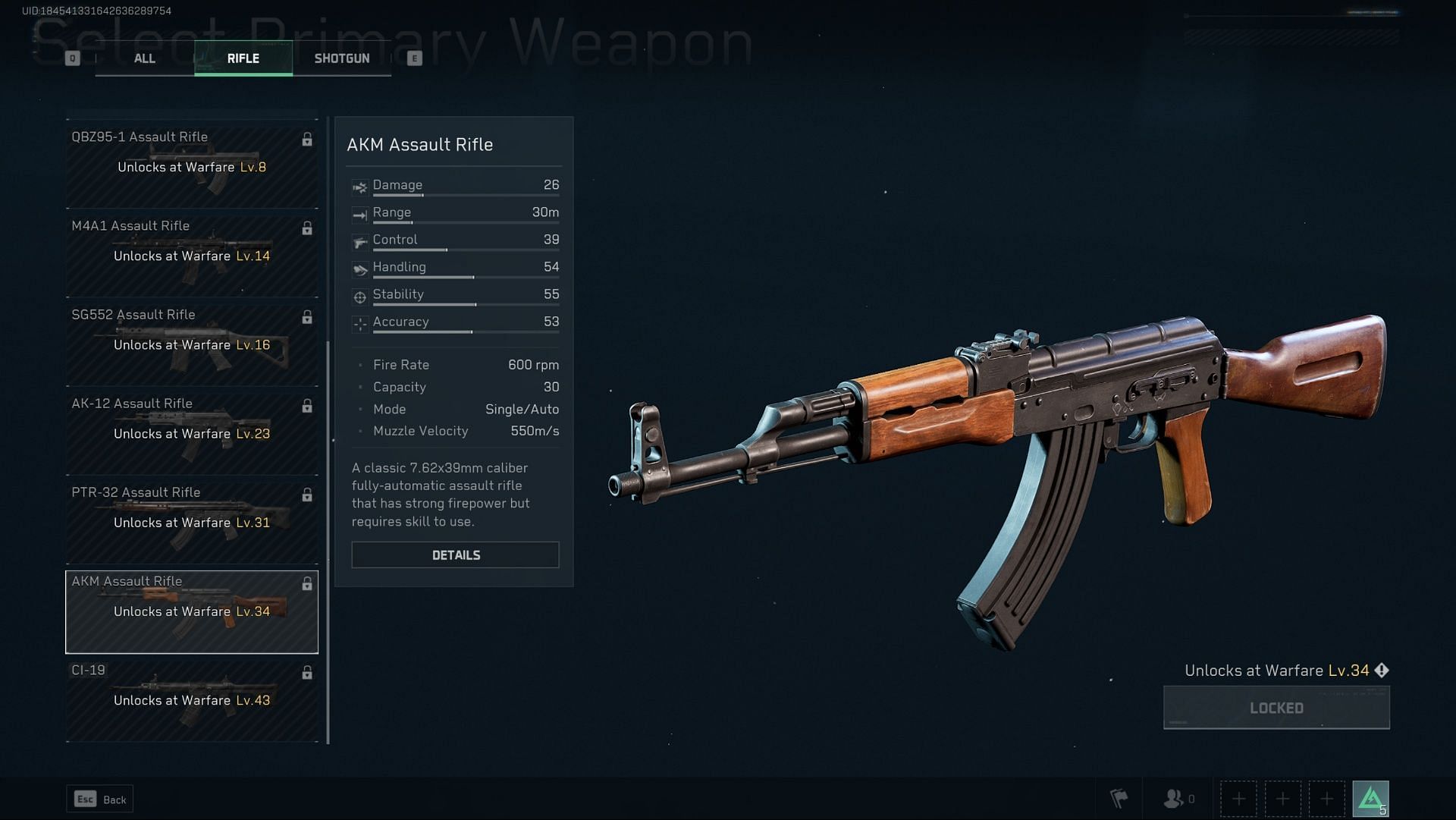 AKM assault rifle in Delta Force (Image via TiMi Studio Group)