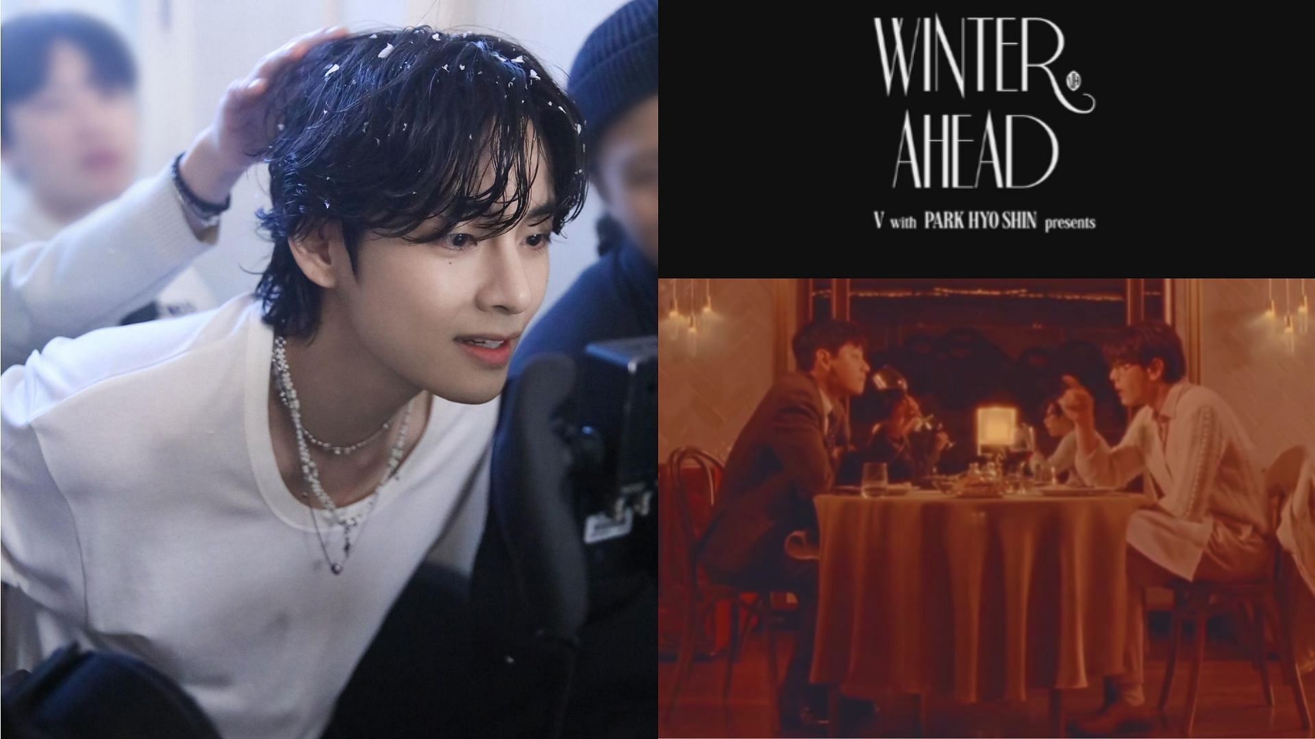 Winter Ahead revealed to have used guide version during release (Images via weverse and Instagram/bts.bighitofficial)