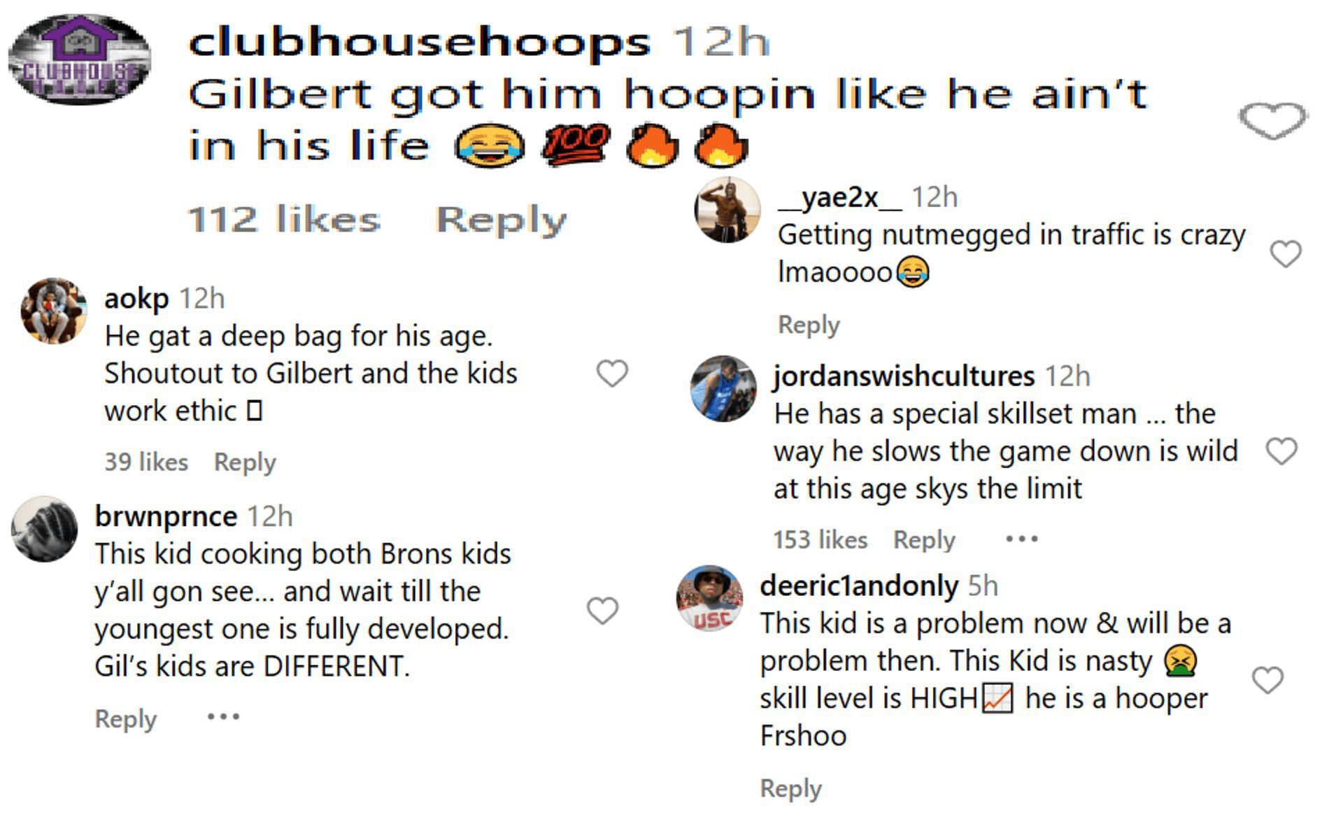 Fans comments on Alijah Arenas&#039; hoops skills vs. Long Beach Poly (Source: Instagram/@swishcultures)