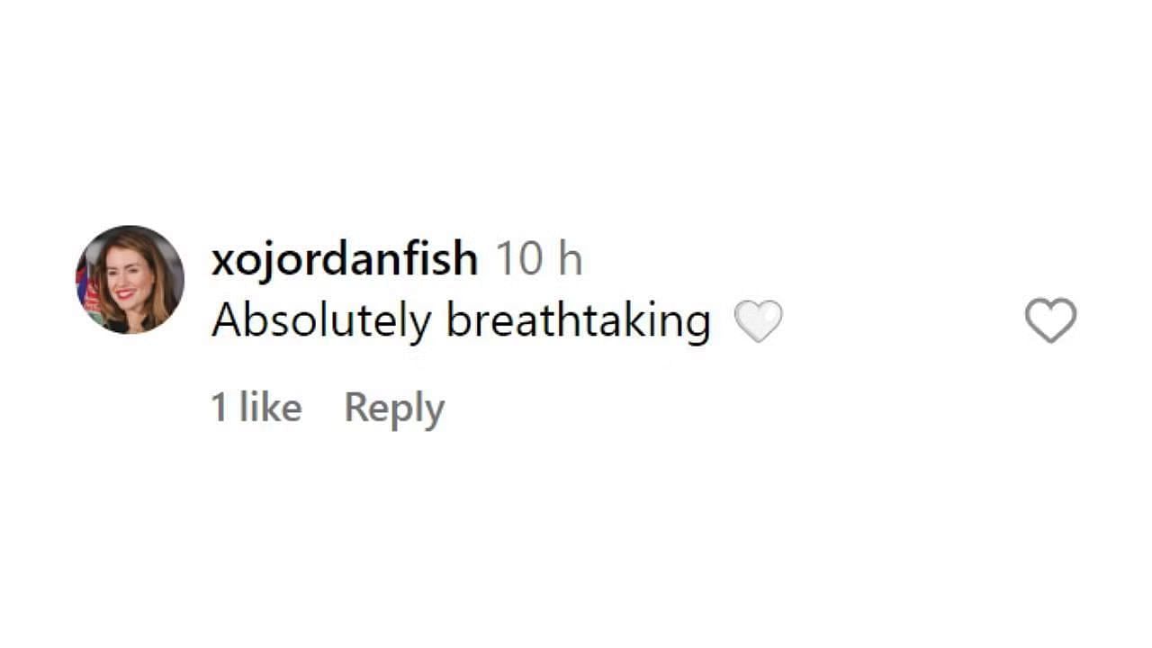 Fish&#039;s comment on Gianna&#039;s Instagram post - Screenshot via Instagram - @giannatulio