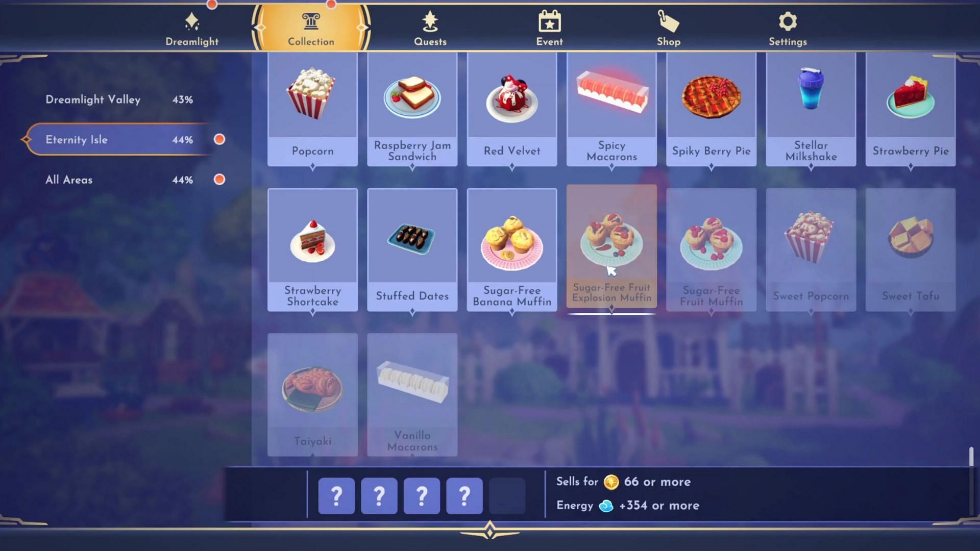 This dessert can restore 354 Energy and sells for 66 Star Coins (Image via Gameloft, YouTube/Quick Tips)