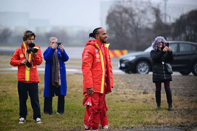 $200M Hollywood star reacts to Lewis Hamilton driving a Ferrari for the first time