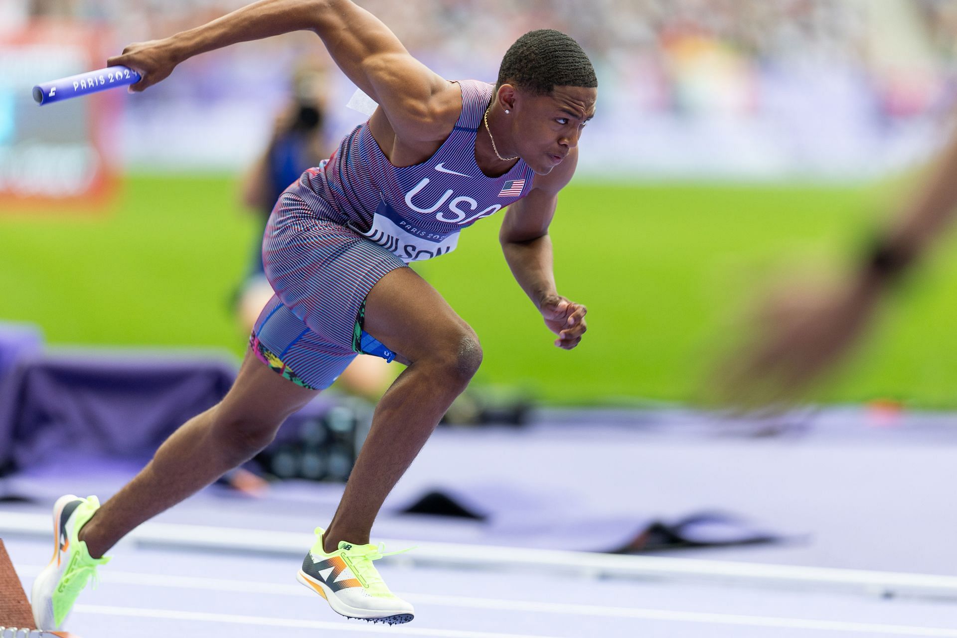 Quincy Wilson at the Athletics - Olympic Games Paris 2024: Day 14 - Source: Getty