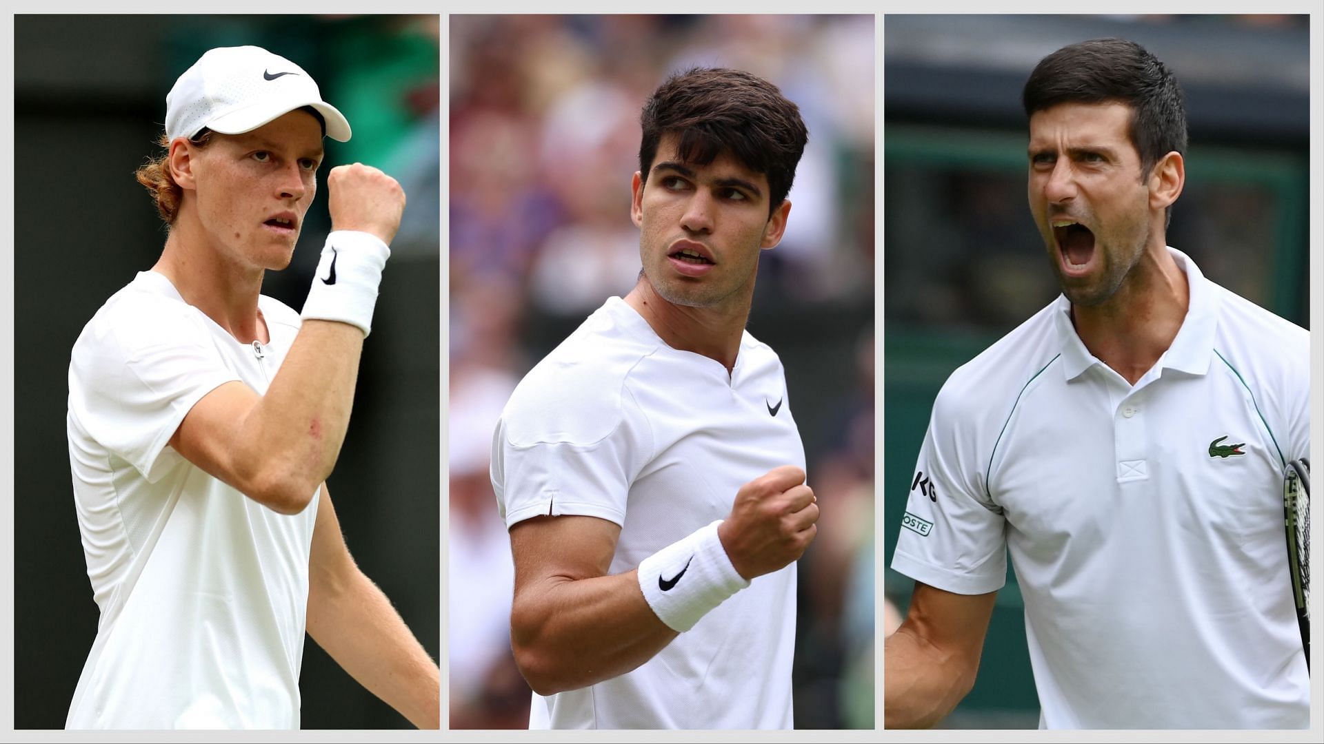 Jannik Sinner, Carlos Alcaraz, and Novak Djokovic are among the seeded players at the Australian Open 2025. (Photos: Getty)