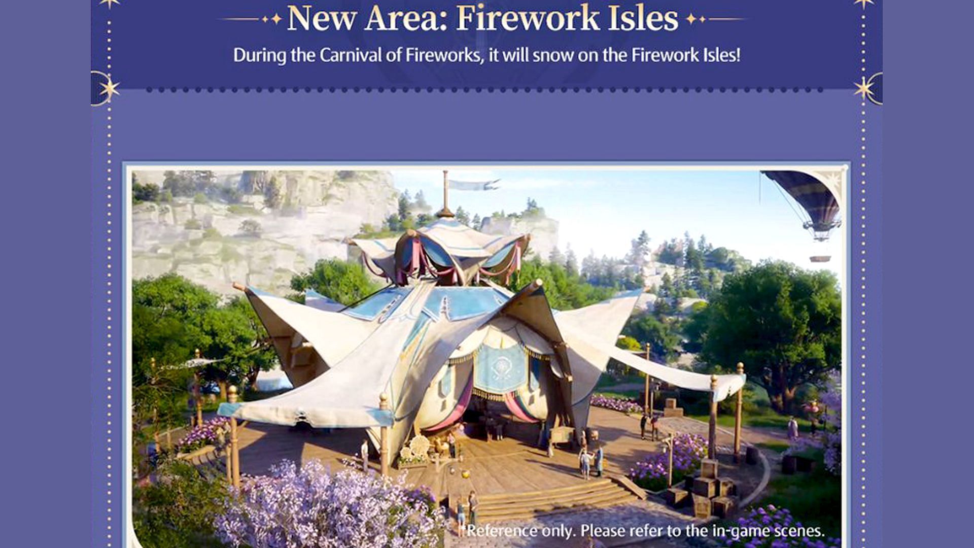 A new area called Firework Isles will be added to the game (Image via Infold Games)