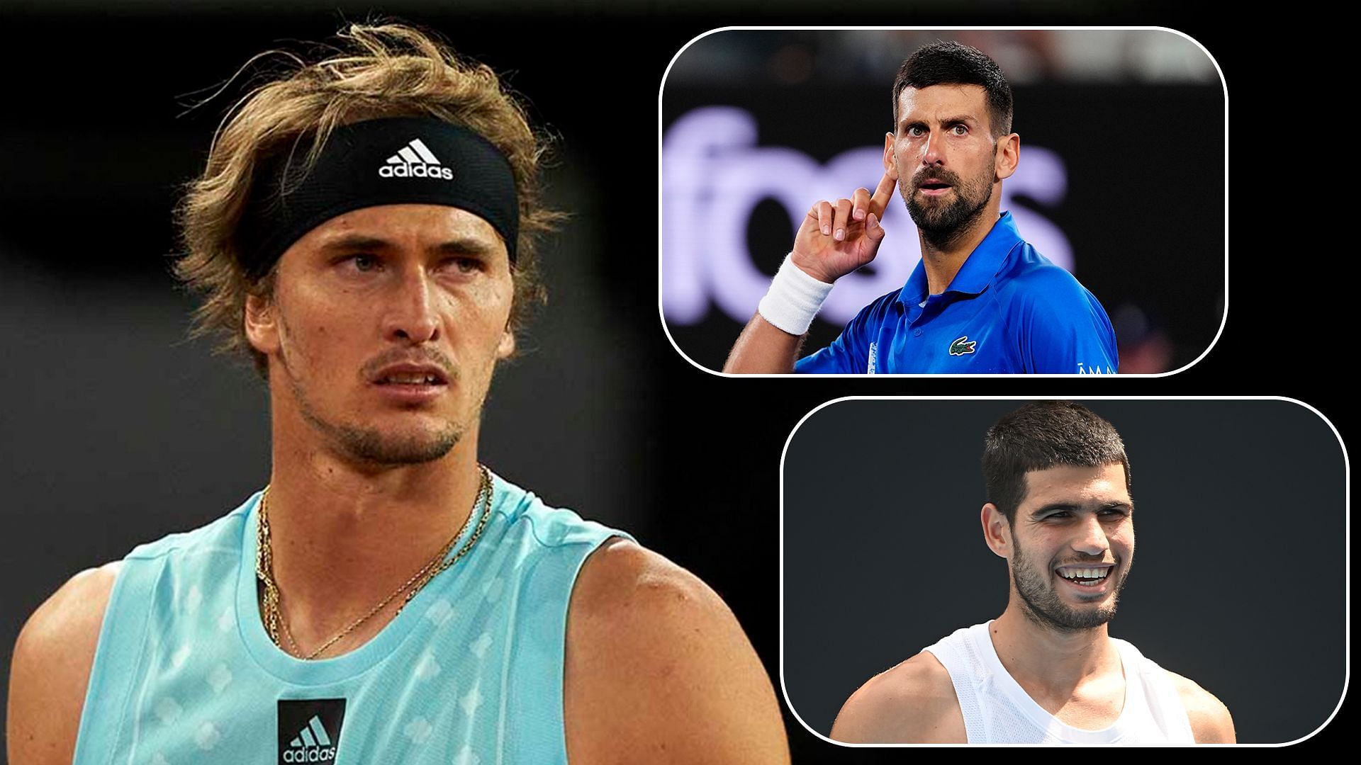 Alexander Zverev, Novak Djokovic, Carlos Alcaraz - Source: Getty