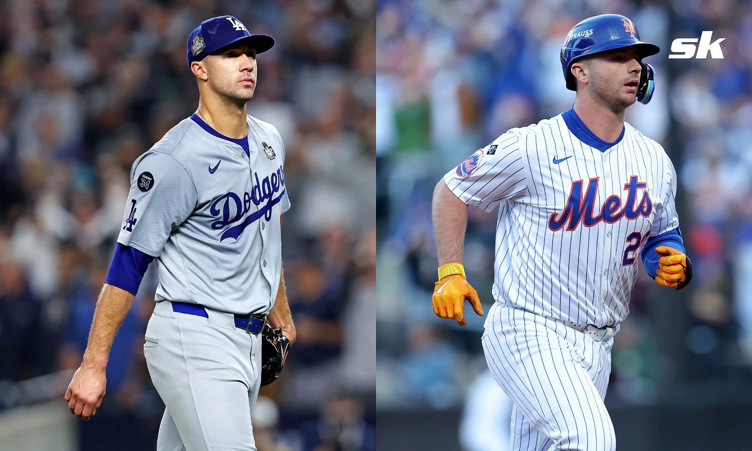 Jack Flaherty (left) and Pete Alonso (right)