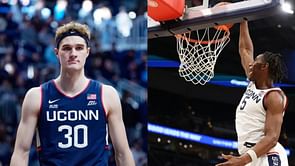 UConn's Liam McNeeley drops 2-word reaction to teammate Tarris Reed Jr.'s explosive play against Georgetown