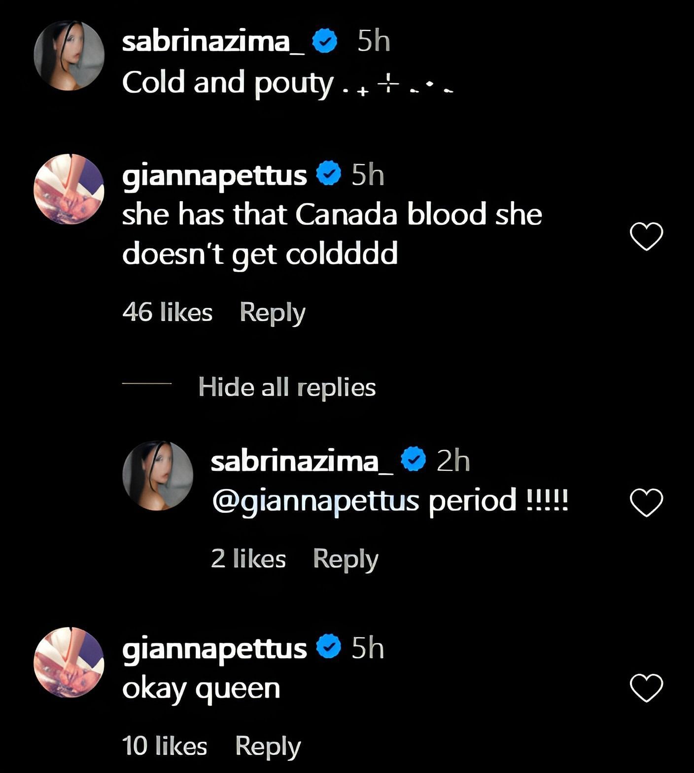 Masyn Winn's girlfriend Gianna Pettus teases Sabrina Zima over swimwear ...