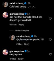 Masyn Winn's girlfriend Gianna Pettus teases Sabrina Zima over swimwear