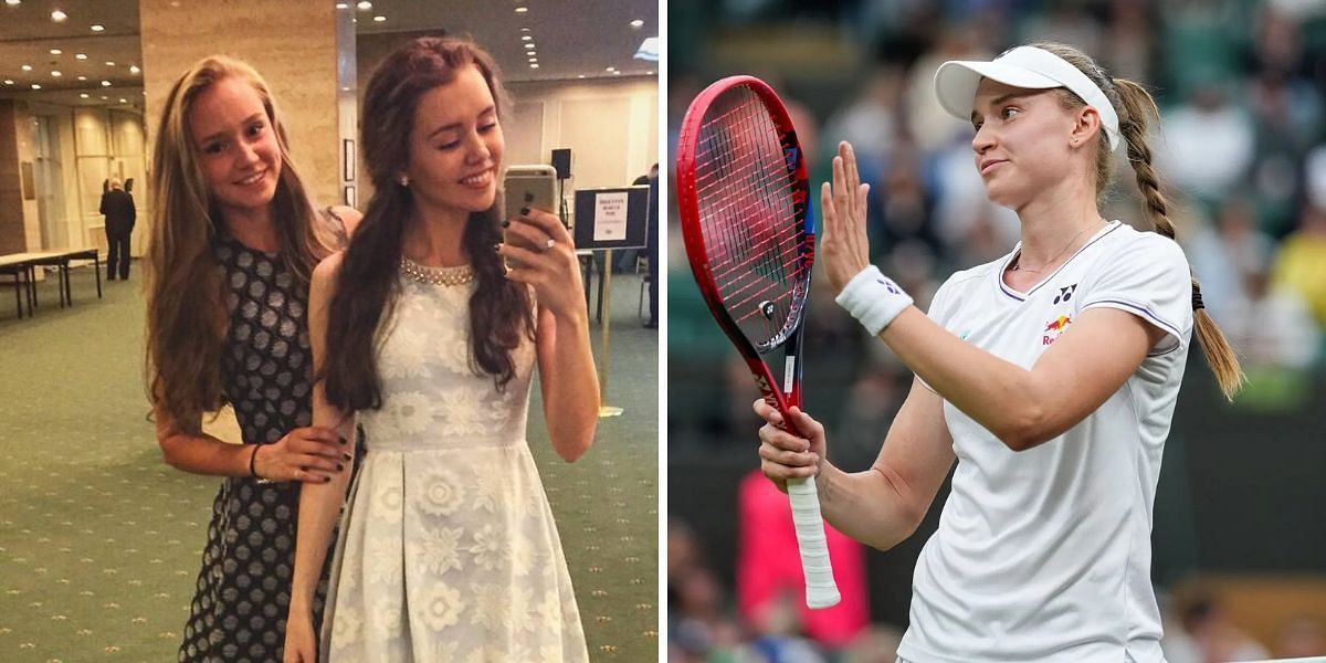 Elena Rybakina and Anna Rybakina (left, Source: Instagram/Elena Rybakina), Elena Rybakina (right, Source: Getty)