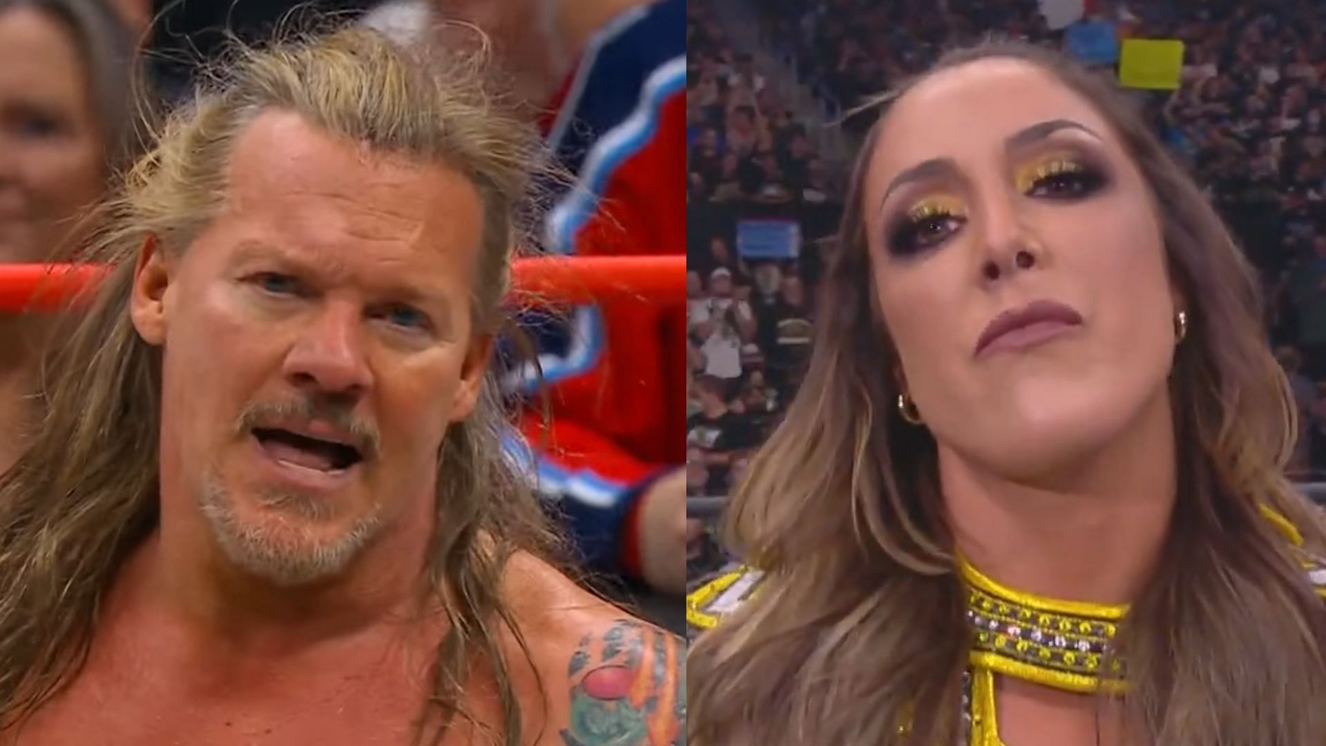 Chris Jericho (R) and Britt Baker (L) (Image via AEW YT) 