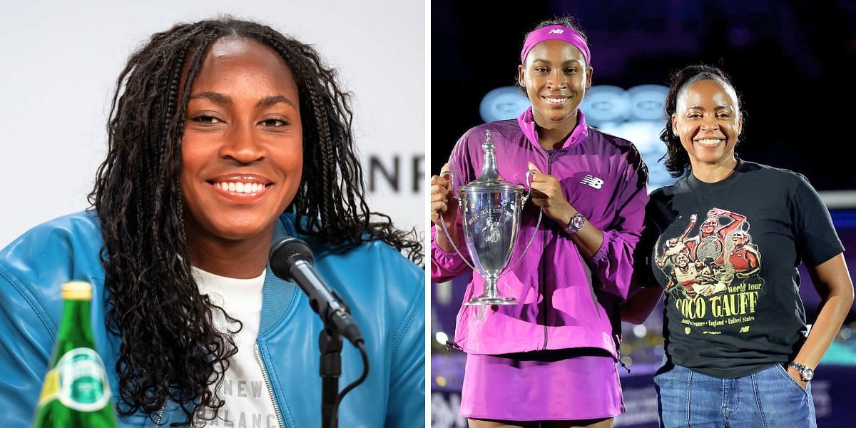 Coco Gauff (L) with her mother Candi Gauff (R) [Image Source: Getty Images]