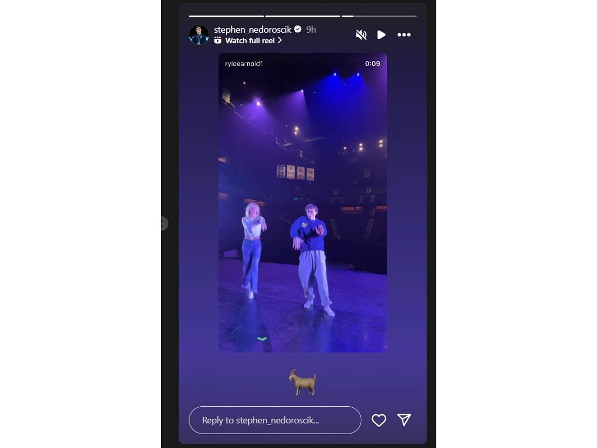 Stephen Nedoroscik&#039;s Instagram story
