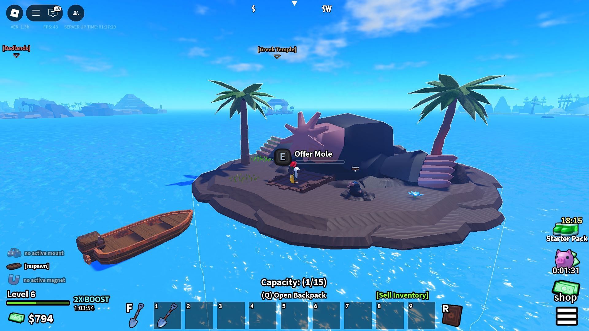 Mole Island (Image via Roblox)