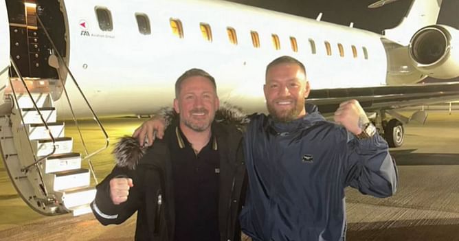John Kavanagh poses with Conor McGregor at Donald Trump’s inauguration party: "The golden age is here!"