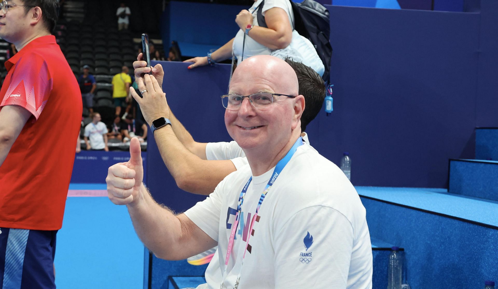 Bob Bowman at the Swimming - Olympic Games Paris 2024: Day 7 - Source: Getty