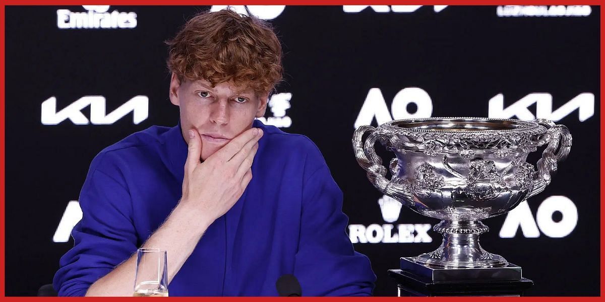 Jannik Sinner with the Australian Open trophy. (Source: Getty)