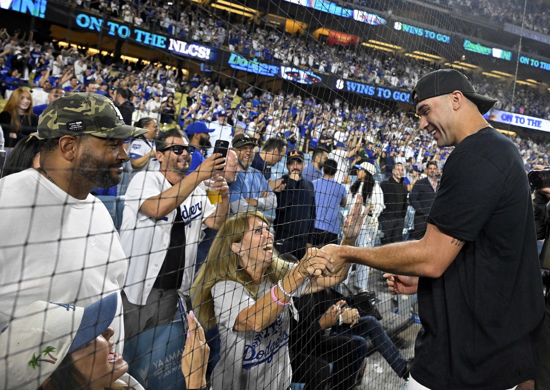 Los Angeles Dodgers defeated the San Diego Padres 2-0 to win game 5 of the National League Division Series. - Source: Getty