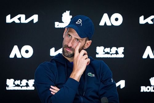 Novak Djokovic at the post-match press conference of AO 25 - Source: Getty