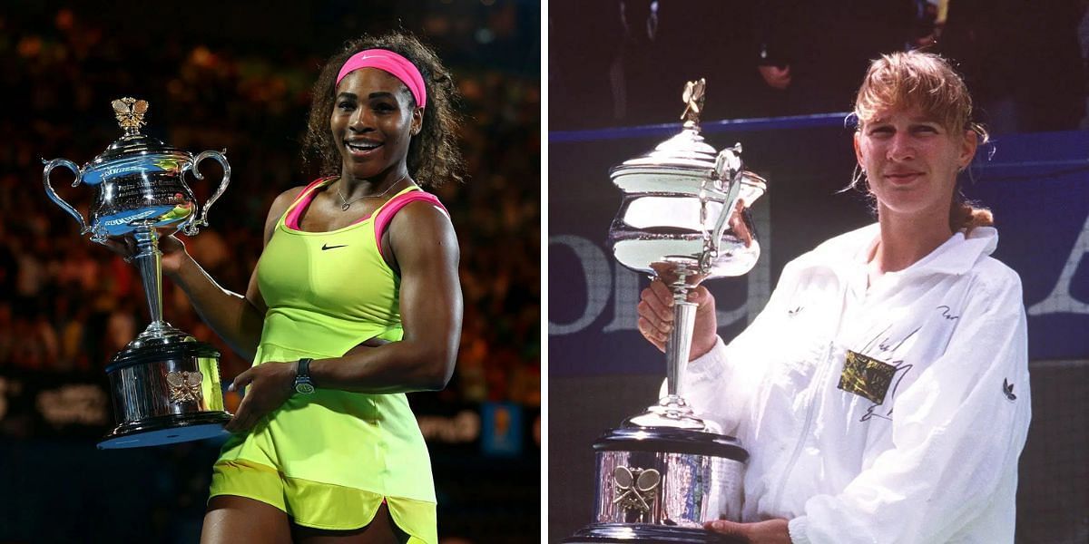 Serena Williams and Steffi Graf are two of the most successful female players in the history of the Australian Open. (Photo: Getty)