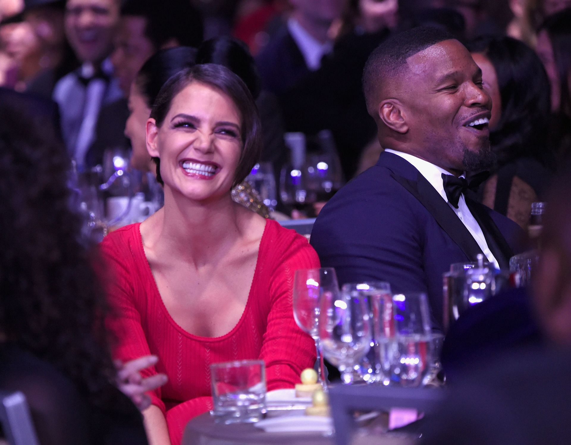 Jamie Foxx and Katie Holmes as seen in January 2018 (Image via Getty)