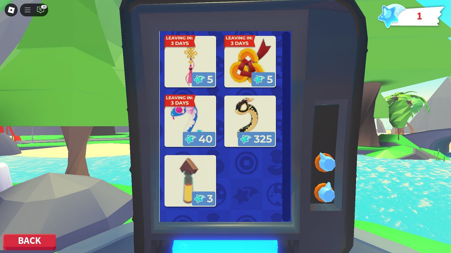 The Shooting Star Vending Machine (Image via Roblox)