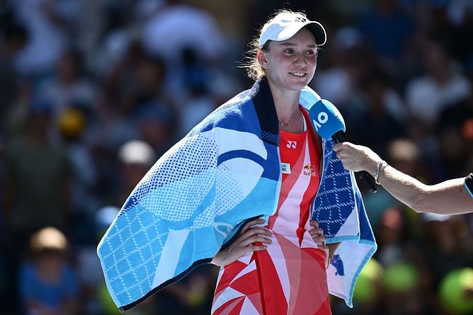 Elena Rybakina shares how she feels about having sister Anna cheer her on in her players' box at the Australian Open