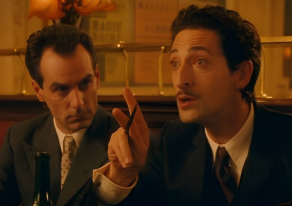 Tom Cordier as Man Ray and Adrien Brody as Salvador Dal&iacute;. (Image via Instagram/@midnightinparisfilm)