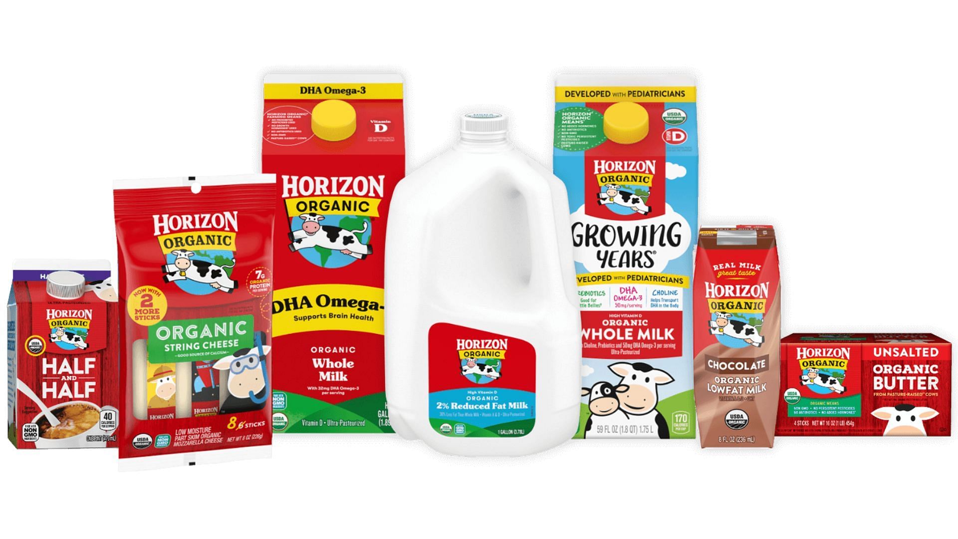 Products by Horizon Organic Dairy (Image via Horizon Organic)