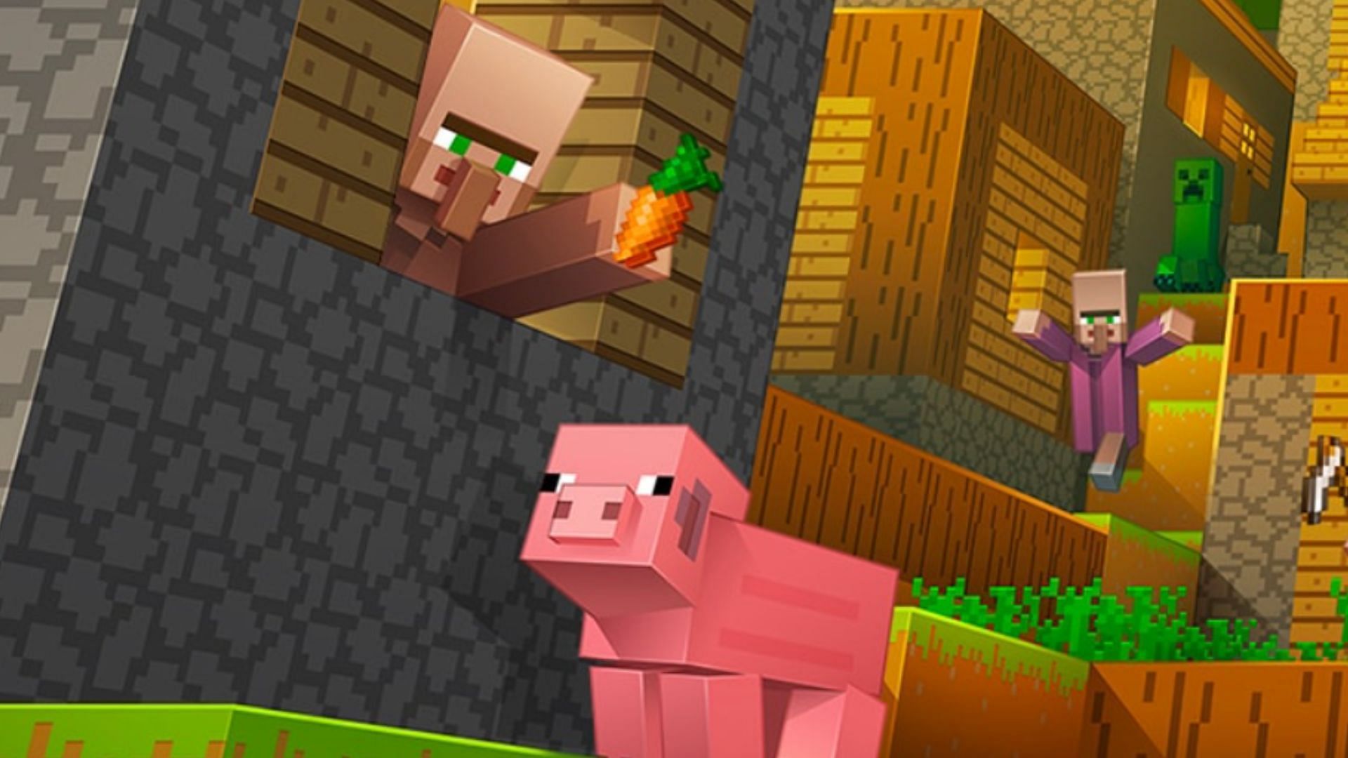 Pigs are one of the iconic Minecraft mobs 